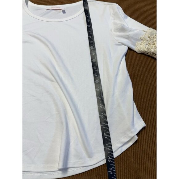 see by chloe white blouse lace detail sz XL - Picture 7 of 7